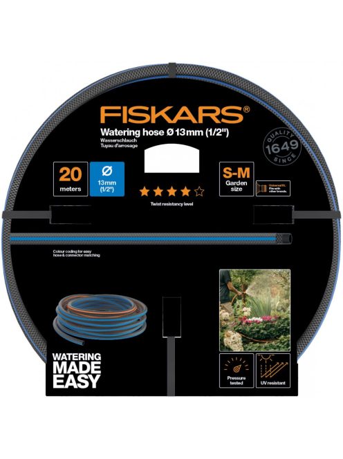 Fiskars Locsolótömlő, 13 mm (1/2"), 20 m Q4 (1027104)